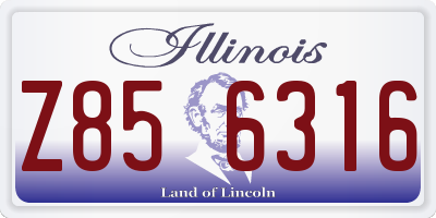 IL license plate Z856316