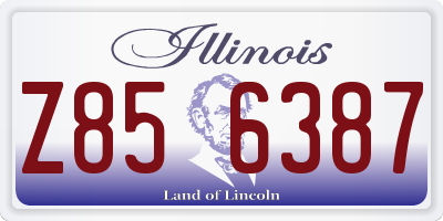 IL license plate Z856387