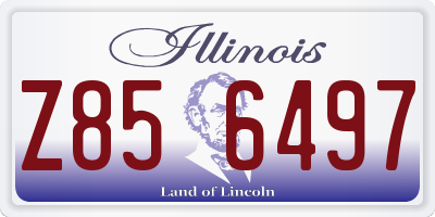 IL license plate Z856497