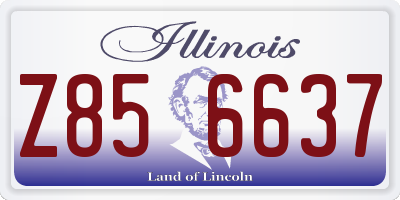 IL license plate Z856637