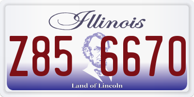 IL license plate Z856670