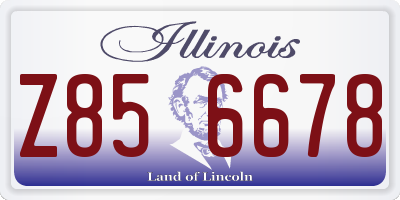 IL license plate Z856678