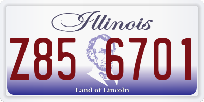 IL license plate Z856701
