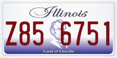 IL license plate Z856751