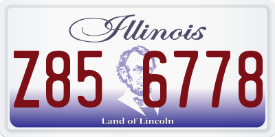 IL license plate Z856778