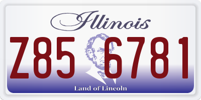 IL license plate Z856781