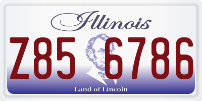 IL license plate Z856786