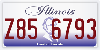 IL license plate Z856793