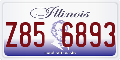 IL license plate Z856893