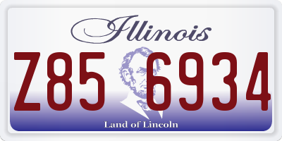 IL license plate Z856934