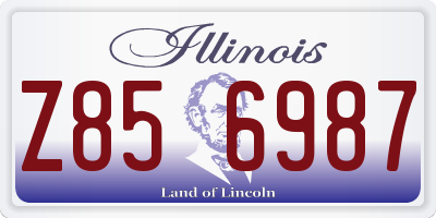 IL license plate Z856987