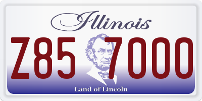 IL license plate Z857000