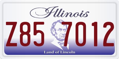 IL license plate Z857012