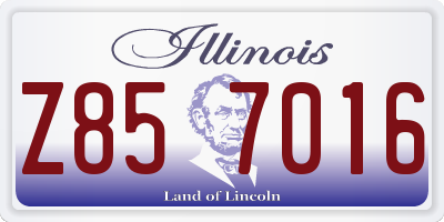IL license plate Z857016