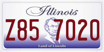 IL license plate Z857020