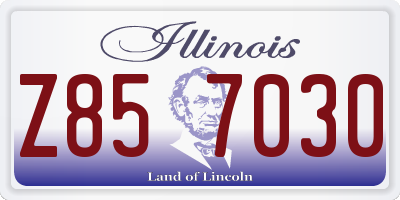 IL license plate Z857030