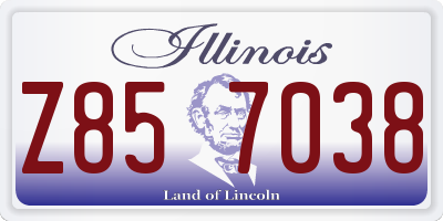 IL license plate Z857038