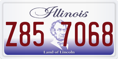 IL license plate Z857068