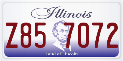 IL license plate Z857072