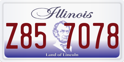 IL license plate Z857078