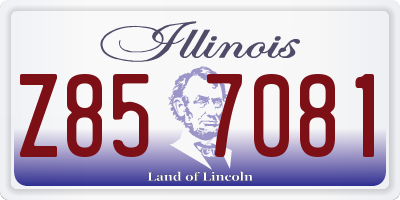 IL license plate Z857081