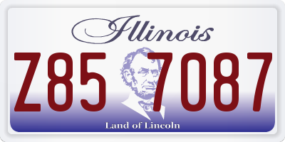 IL license plate Z857087