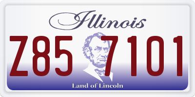 IL license plate Z857101