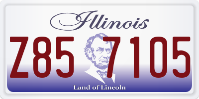 IL license plate Z857105