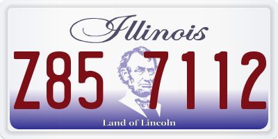 IL license plate Z857112