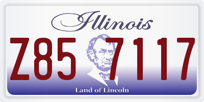 IL license plate Z857117