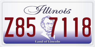IL license plate Z857118