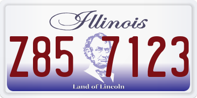 IL license plate Z857123