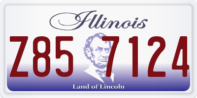 IL license plate Z857124