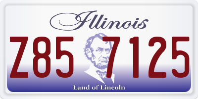 IL license plate Z857125