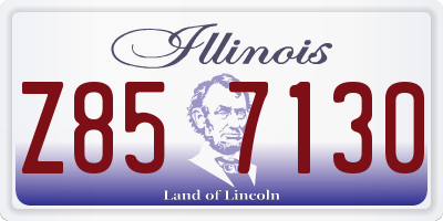 IL license plate Z857130