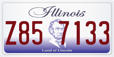 IL license plate Z857133