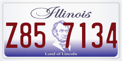 IL license plate Z857134