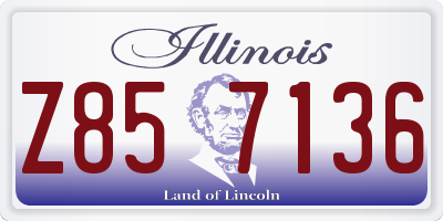IL license plate Z857136
