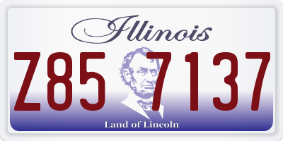 IL license plate Z857137