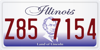 IL license plate Z857154
