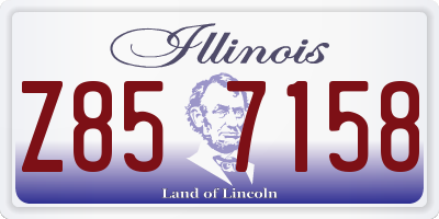 IL license plate Z857158