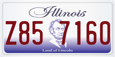 IL license plate Z857160