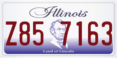 IL license plate Z857163