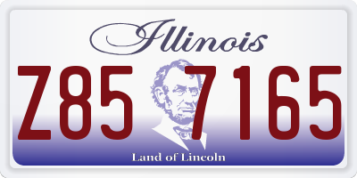 IL license plate Z857165