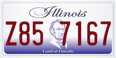 IL license plate Z857167
