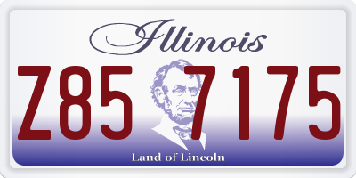 IL license plate Z857175