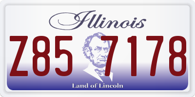 IL license plate Z857178