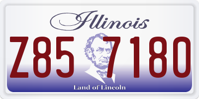 IL license plate Z857180
