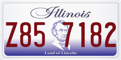 IL license plate Z857182