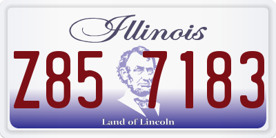 IL license plate Z857183